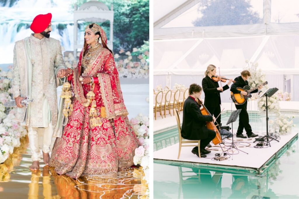 how to plan a wedding budget by breaking down categories like food attire and decor for a south asian wedding